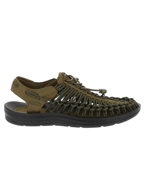 Uneek sandalo da uomo in corda intrecciata verde militare KEEN | UNEEK1023381